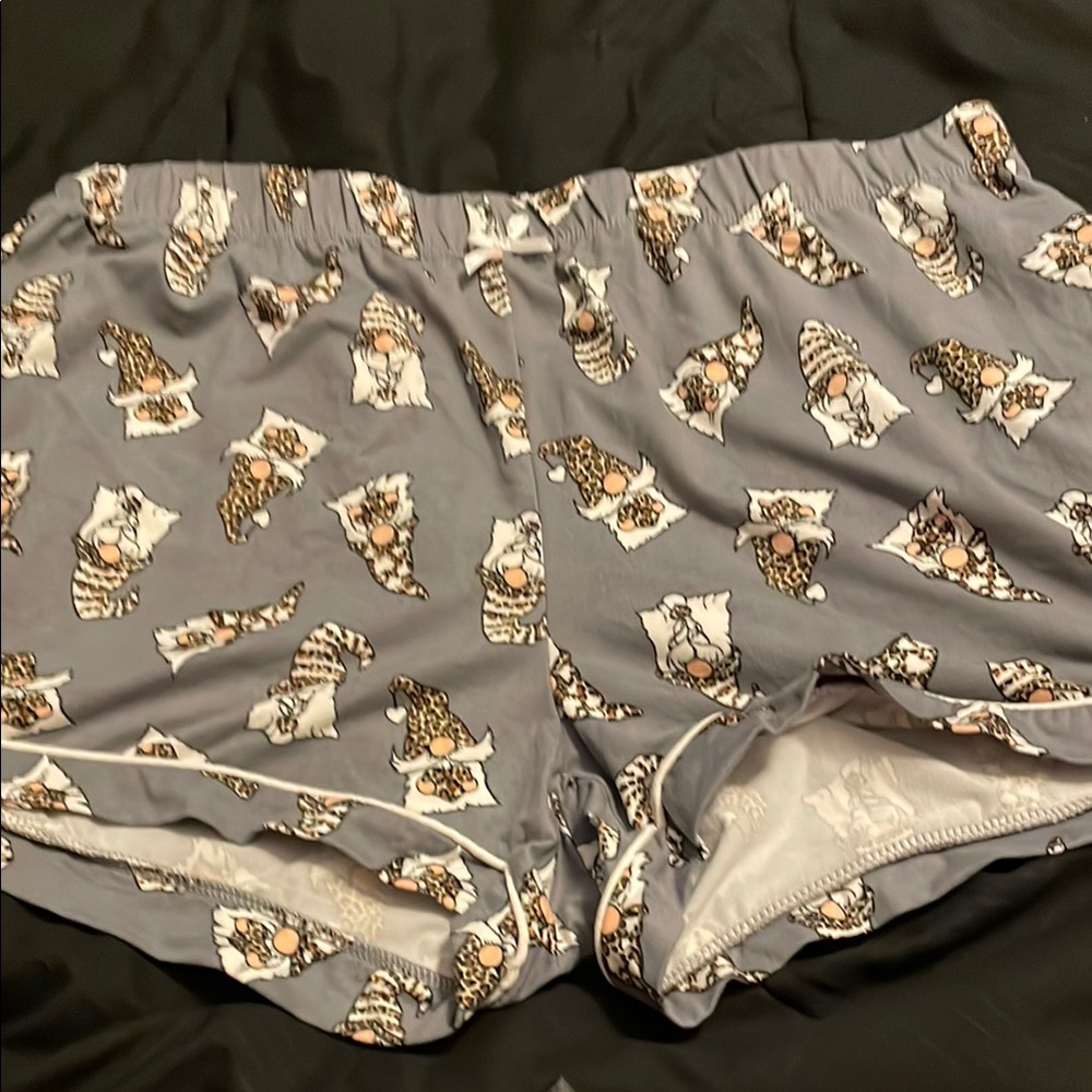 Gray Print Women's Lounge Shorts